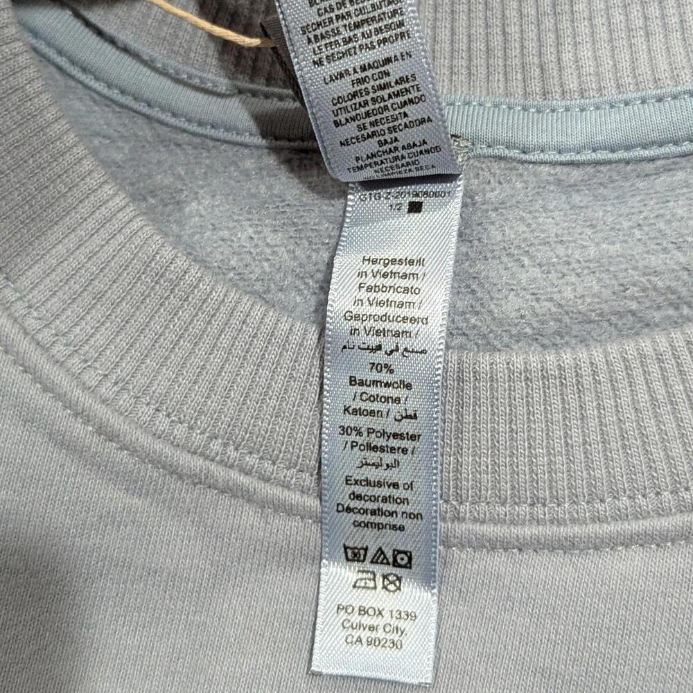 SKIMS Cotton Fleece Classic Crew Sweatshirt Women's Small Slate Blue NWT - Picture 8 of 8